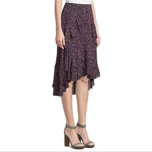 Joie Brigida Tiered High-Low Ruffle Silk Skirt - Picture 4 of 6
